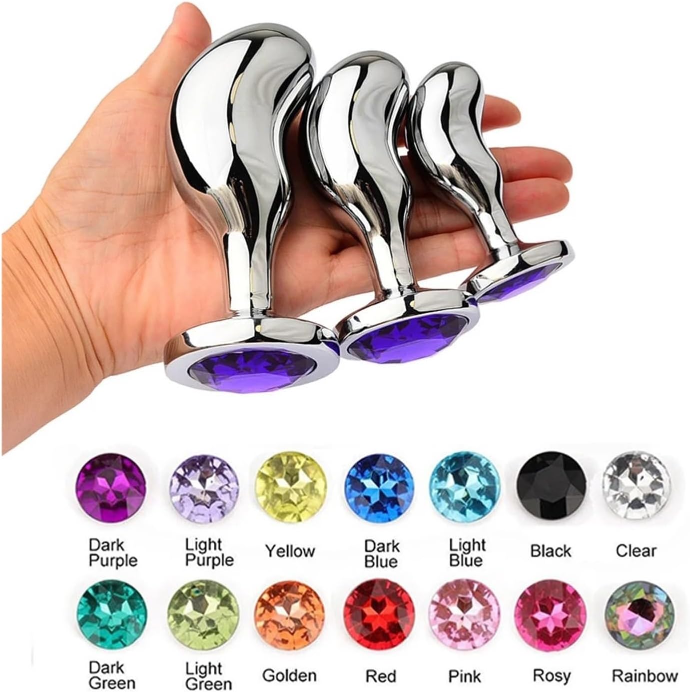 Anal Plug Metal Butt Plugs Prostate Massage Anal Masturbation Adult Sex Toys for Women Men(M)