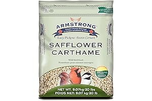 Armstrong Bird Seed for Cardinals and Chickadees: 20 Pounds of Pure Safflower Attraction