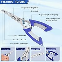 Vista 2 de XBLACK Kit de herramientas de pesca, alicates de pesca, pinza de pescado, báscula de pesca, herramientas de agarre de pescado, equipo de pesca