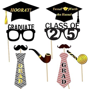 Barrettes Congrats Grad Graduation Cap Headband Graduation Headbands Graduation Decorations Class Of 2024 Black And Gold For Party Clearance