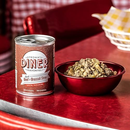 Miniatura 2 de Fromm Diner Favorites Bud's Beef & Broccoli - Comida húmeda prémium para perros, receta de carne de res, caja de 12 latas