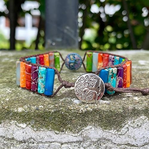 Miniatura 5 de YGLINE Pulseras bohemias hechas a mano de piedra natural, pulsera de cuentas de cristal