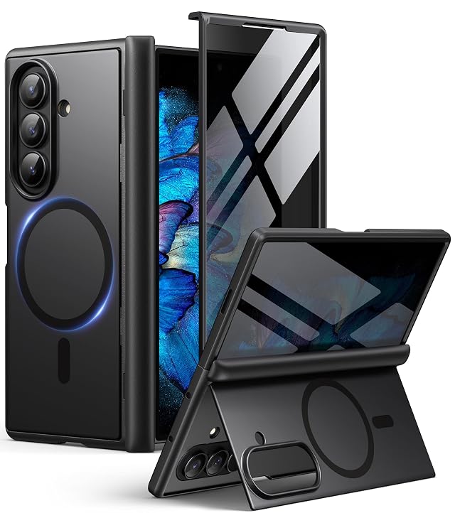 BERFY for Samsung Galaxy Z Fold 7 Case with Privacy Screen Protector Compatible with MagSafe Anti Spy Built-in