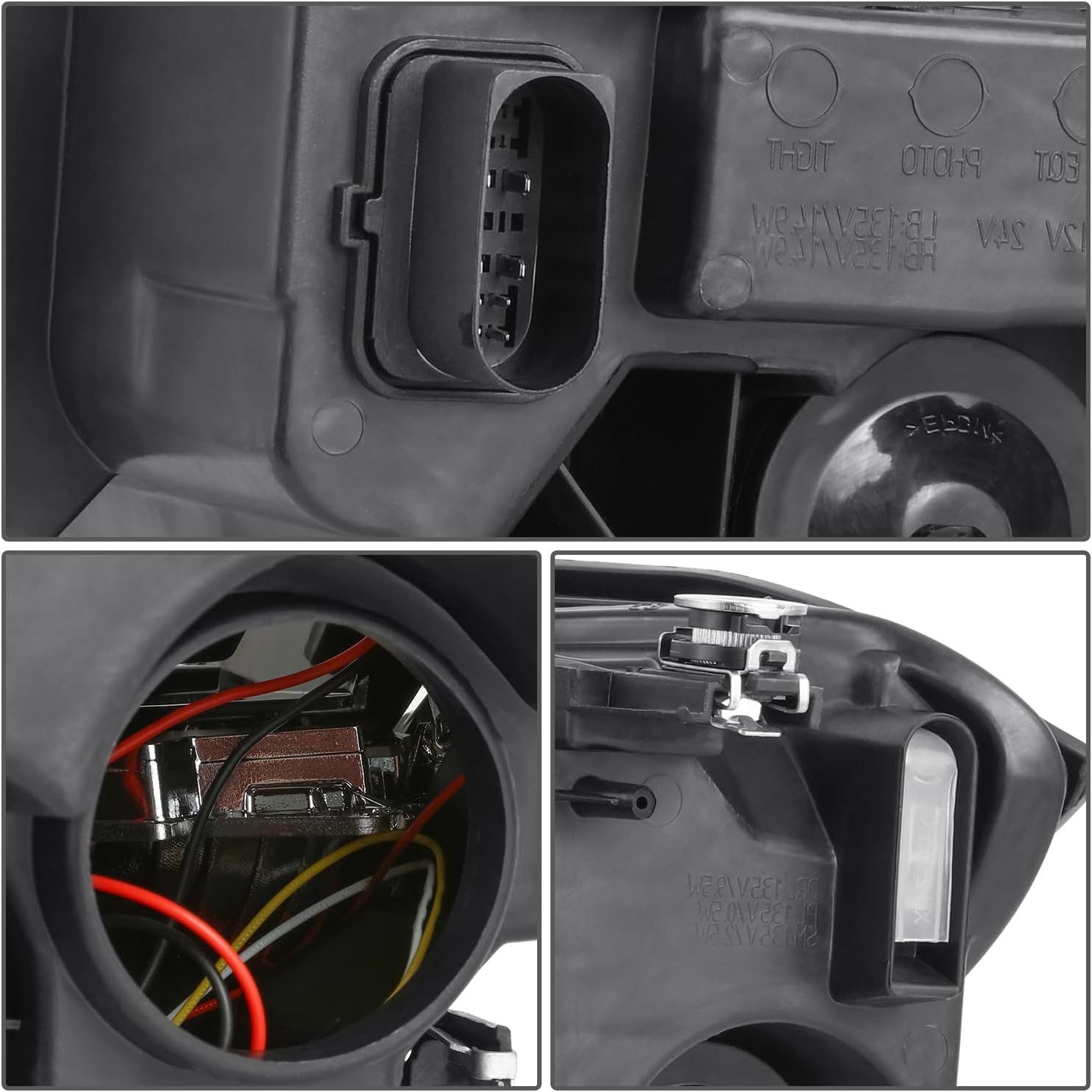 DNA MOTORING Passenger Side (Right) Headlight Assembly Compatible With Jetta 2019-2023, LED, Black Housing, OEM-HL-0275-R