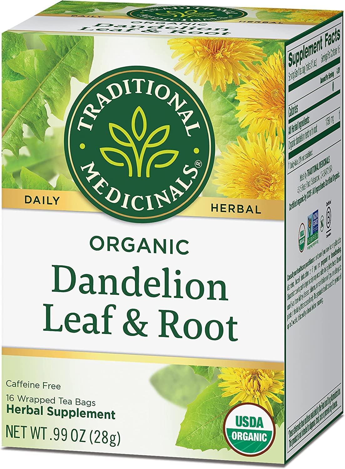 Traditional Medicinals Tea, Organic Dandelion Leaf and Root Tea, 16 Bags (Pack of 2) - Image 4