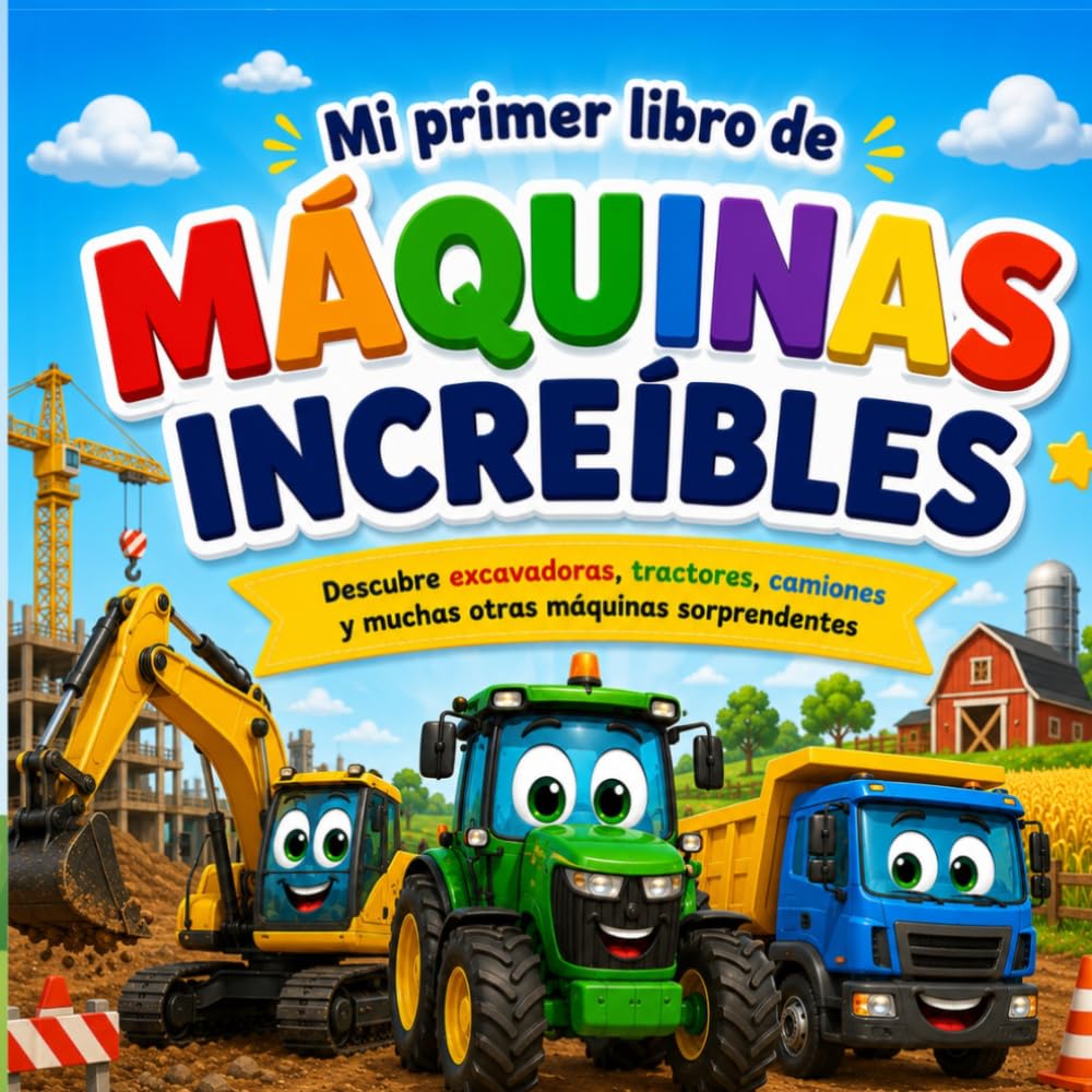 Mi primer libro de máquinas increíbles: Descubre excavadoras, tractores, camiones y muchas otras máquinas sorprendentes