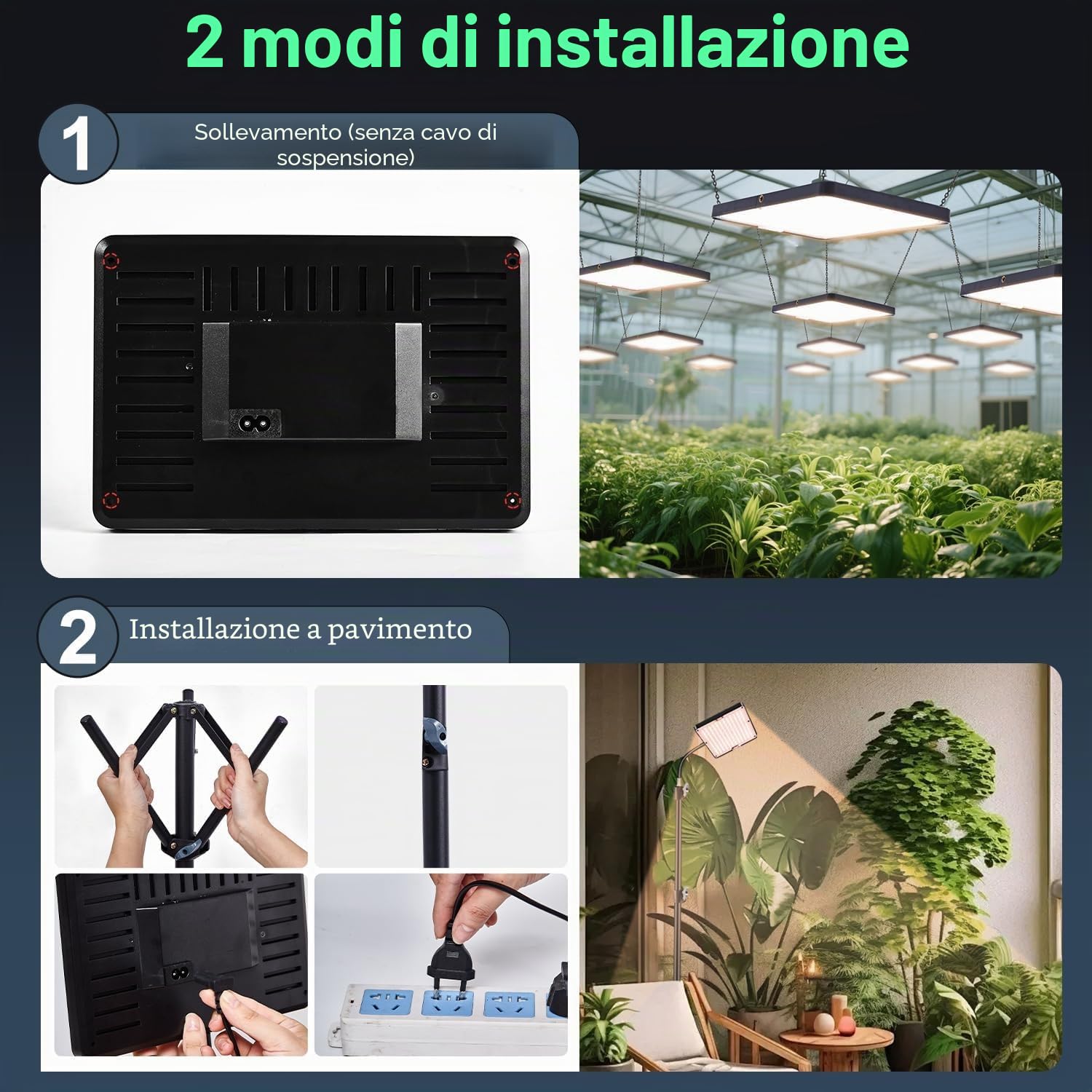 Lampada per Piante da Interno, 26W 246 LED Grow Light a Spettro Completo, da Terra con Treppiede Regolabile in Altezza e Pieghevole, Luce per Piante Dimmerabile con Timer e Telecomando