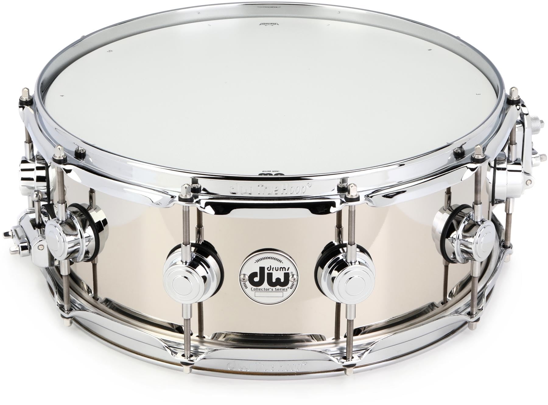 DW Collector's Series Metal Snare Drum - 5.5 inch x 14 inch, Nickel Over Brass - Chrome Hardware