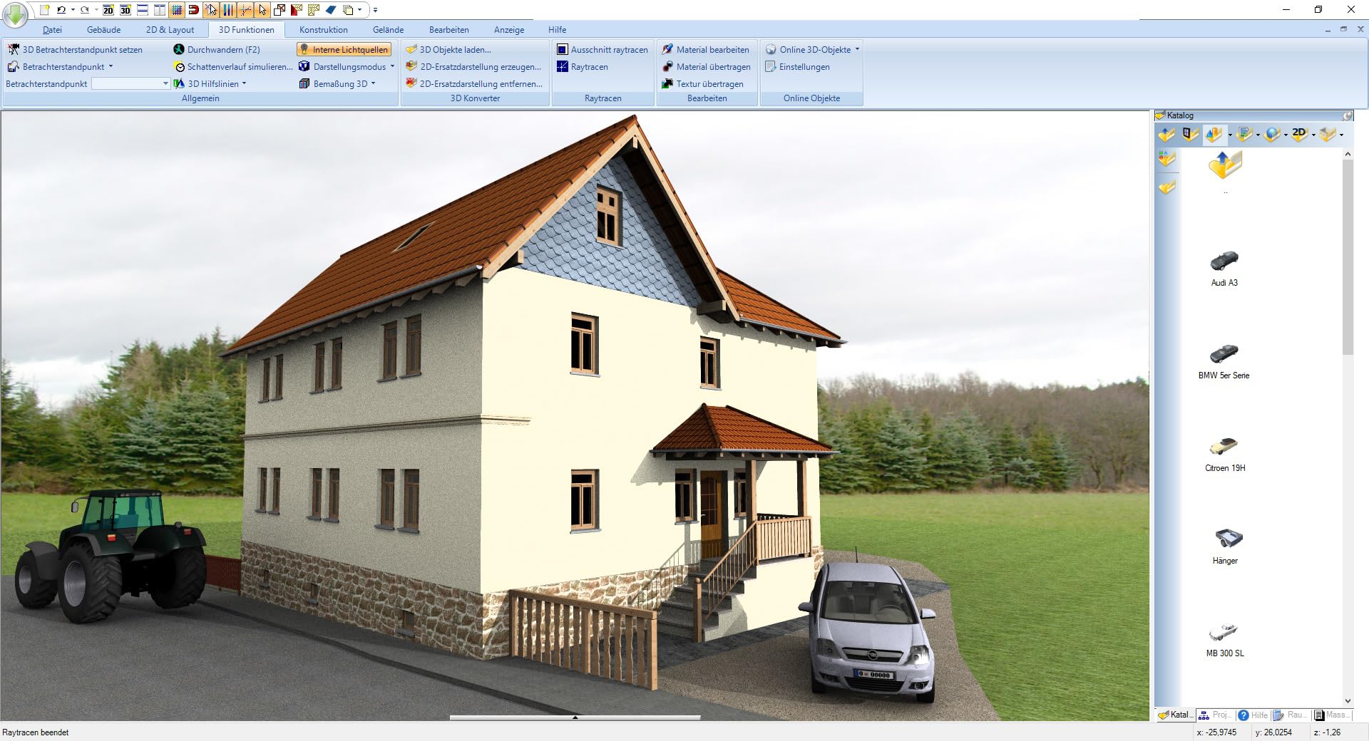 3D CAD 12 Architecture - Profi-Zeichenprogramm für Haus, Grundriss, Garten, Garage, Photovoltaik, Elektro, Deko für Win 11, 10