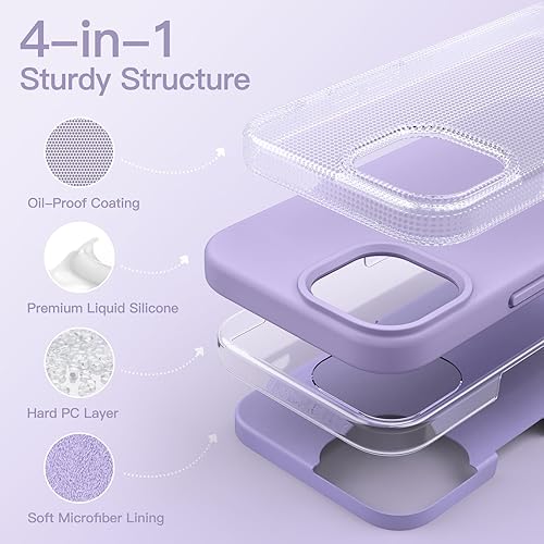 Miniatura 9 de JETech Funda de silicona para iPhone 14 Plus de 6.7 pulgadas, suave al tacto, funda protectora de cuerpo completo, a prueba de golpes con forro de