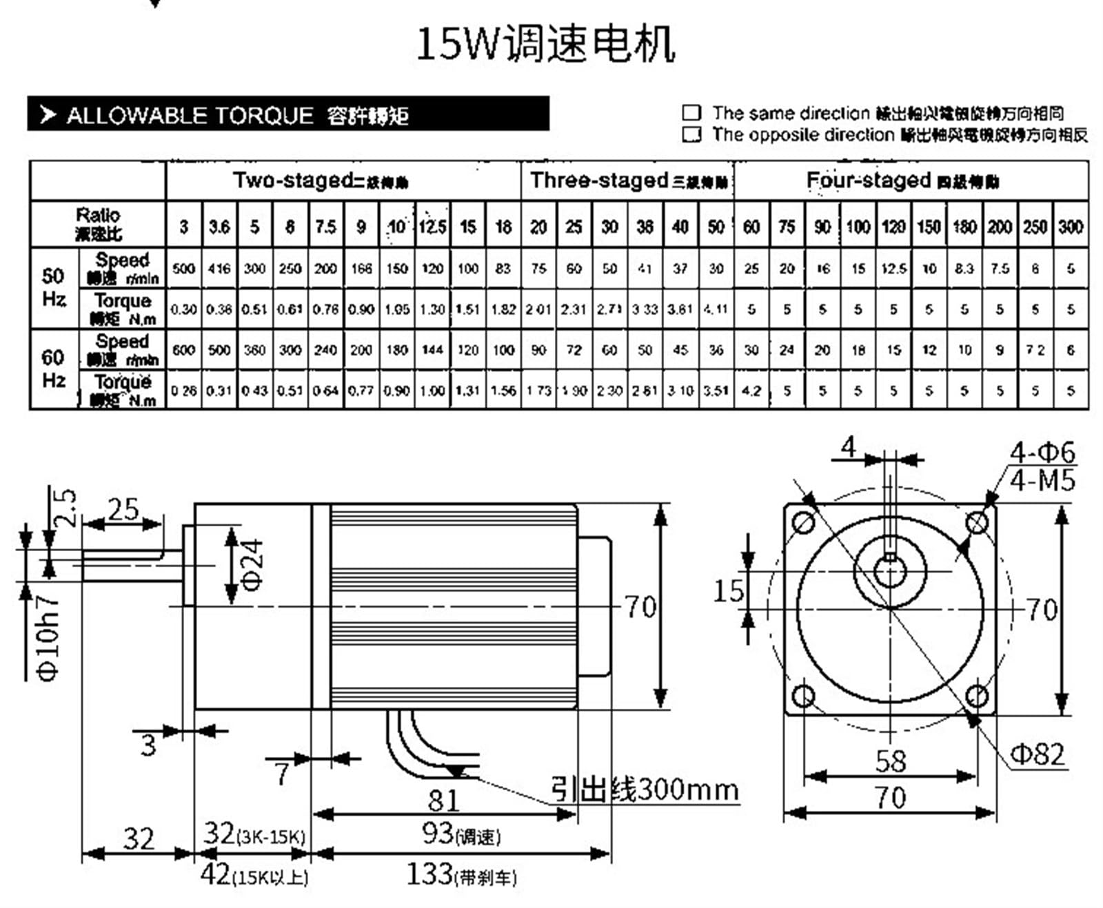 GTPBAO Regulador de Velocidad Motorreductor de Velocidad 3IK15GN, 15 W, 220 V/380 V CA, trifásico, Reversible, Eje de 10 x 29 mm, Marco de 70 x 70 mm, Reductor de Velocidad Reductor(8RPM)