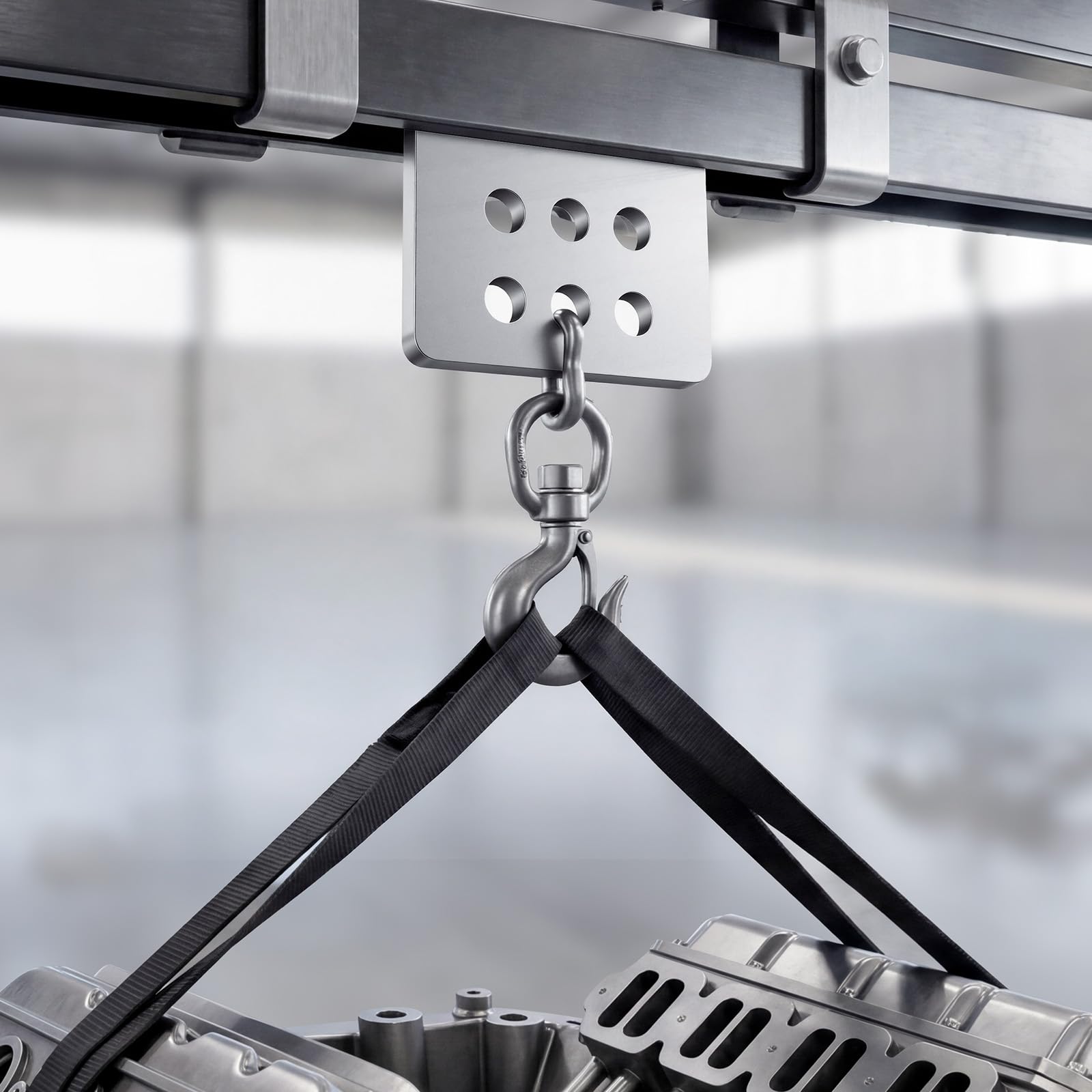VEVOR Rulli per Trave a C Sistema a 8 Ruote Kit 4 Pezzi Carico Max 1361 kg, Carrello a Rulli per Paranco Elettrico, Ruota con Doppio Cuscinetto, per Profilati 1-5/8'', Uso Industriale Magazzino Garage