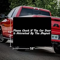 Vista 2 de Paquete de 2 calcomanías magnéticas para puerta de automóvil en blanco, letrero magnético para vehículo con esquinas redondeadas, imán perfecto
