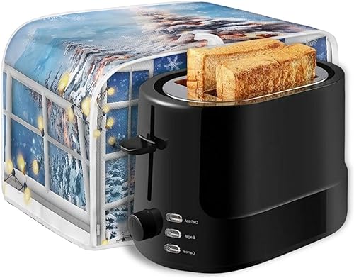 Miniatura 6 de Cubierta para tostadora de árbol de Navidad de 4 rebanadas, cubierta para tostadora de pan, decoración de Navidad, cocina, protección para