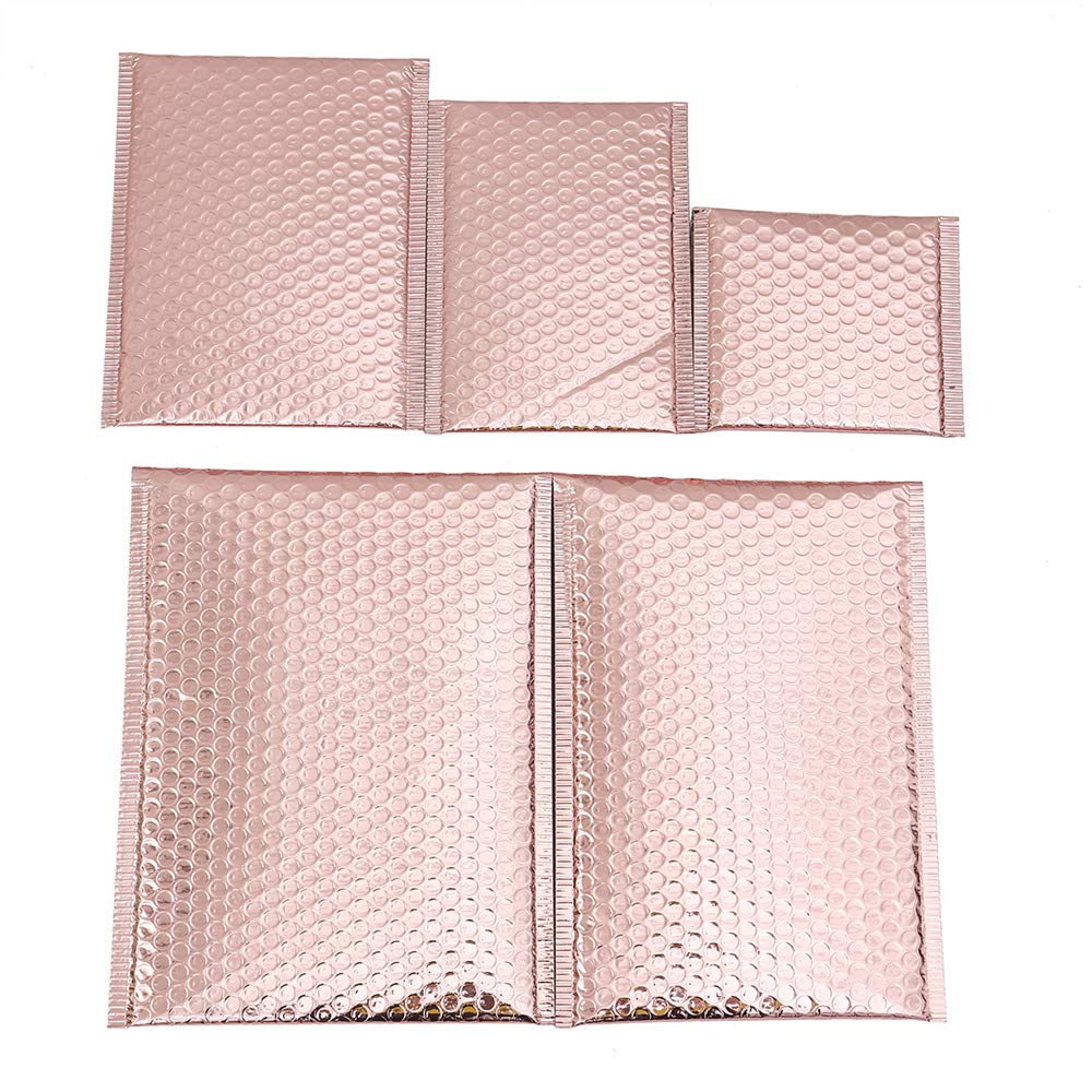 VIDOO 20 Stücke Blase Umschlag Rose Gold Mail Verpackung Taschen Selbst Siegel Gepolstert Courier Taschen wasserdichte Versandtaschen Bubble Mailer - XL