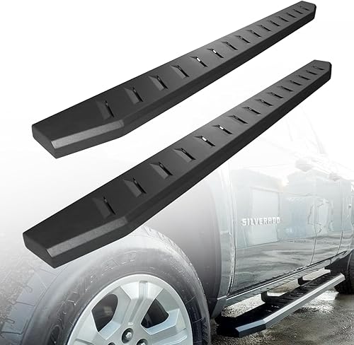 Estribos de 6 pulgadas compatibles con Chevy Colorado/GMC Canyon Crew Cab 2015-2025, barra Nerf con escalón lateral, color negro texturizado