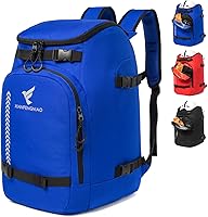 Vista 9 de Bolsa para botas de esquí, mochila de viaje de 50 l impermeable para botas de snowboard, casco de esquí, lentes de protección, guantes, esquís