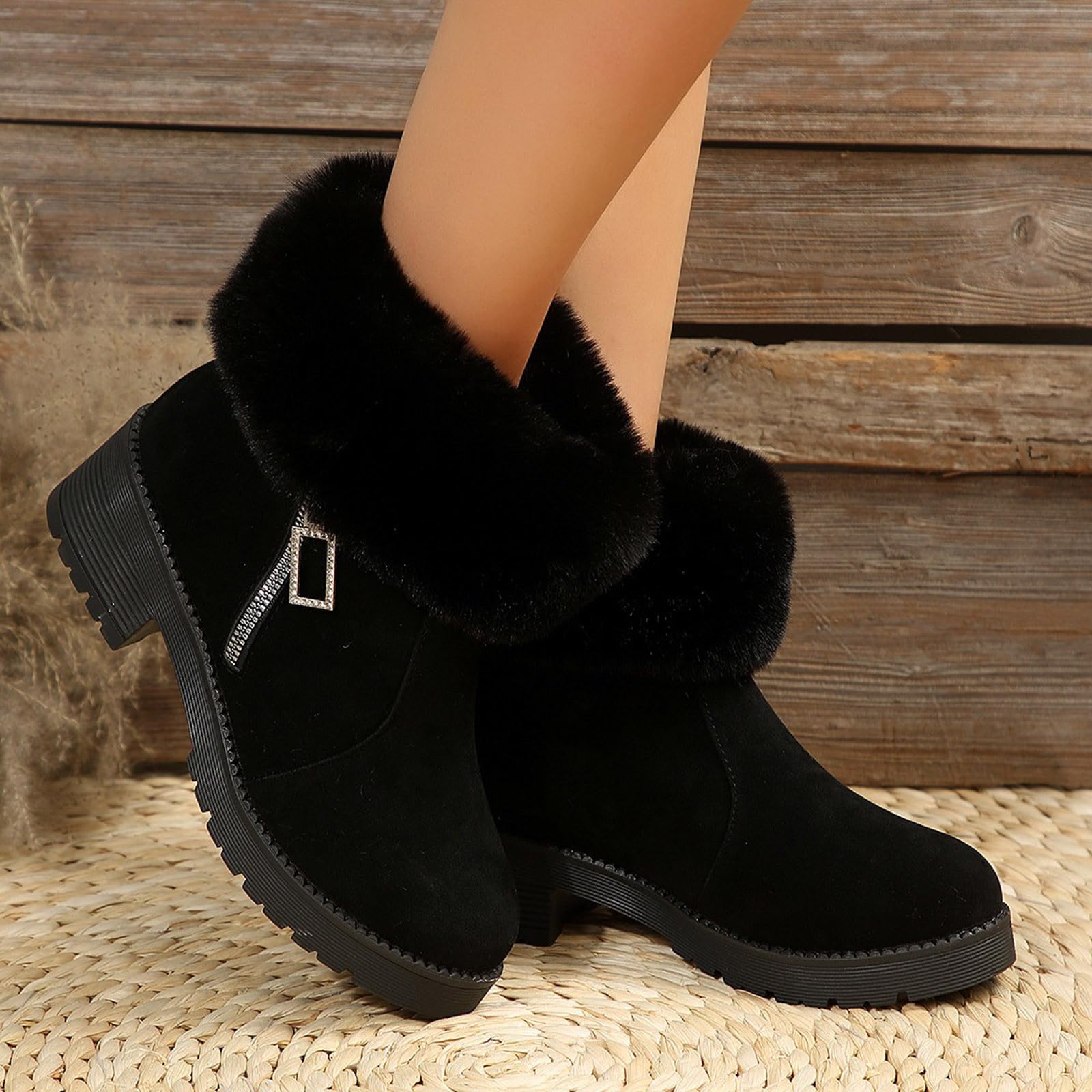 Apres Ski Femme Bottes De Neige Grand Froid Botte Hiver Imperméable Chaussures D'hiver Bottines Bottine Chaussure Fourrées Raquette Boots Randonnée Chaude Apres-Ski Botas Glacia Barefoot Pour