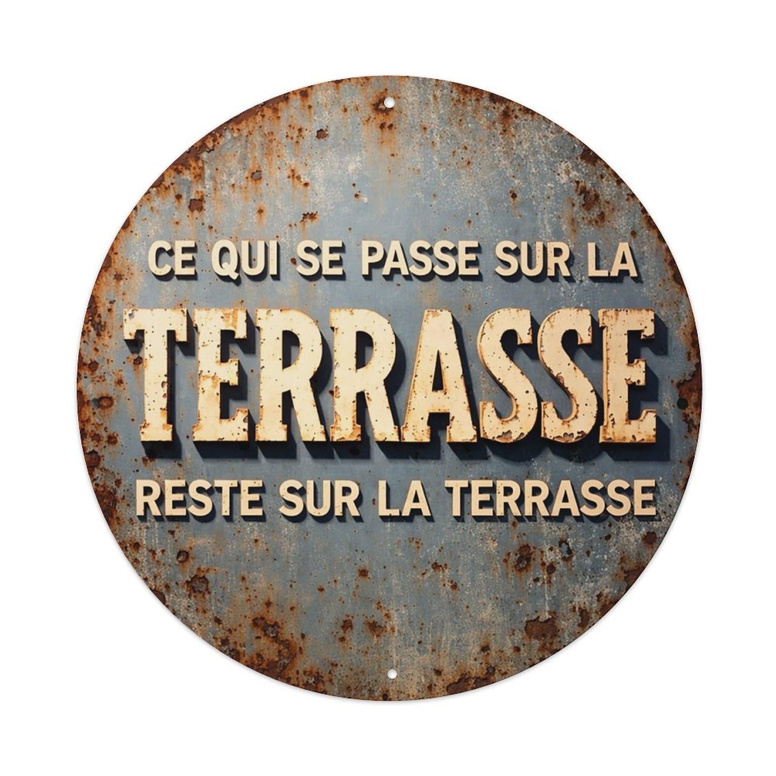 Rusty Metal Sign With Text Retro Metal Sign Round Tin Sign, Vintage Decor Art Poster for Bar, Home, Man Cave, Kitchen, Laundry Room Gift 8x8Inch