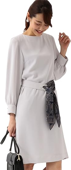 Amazon Co Jp ユナイテッドアローズ グリーンレーベル リラクシング United Arrows Green Label Relaxing Cs P ペイズリーベルト バックタック ワンピース 1100 Lt Gray 11 Free 服 ファッション小物