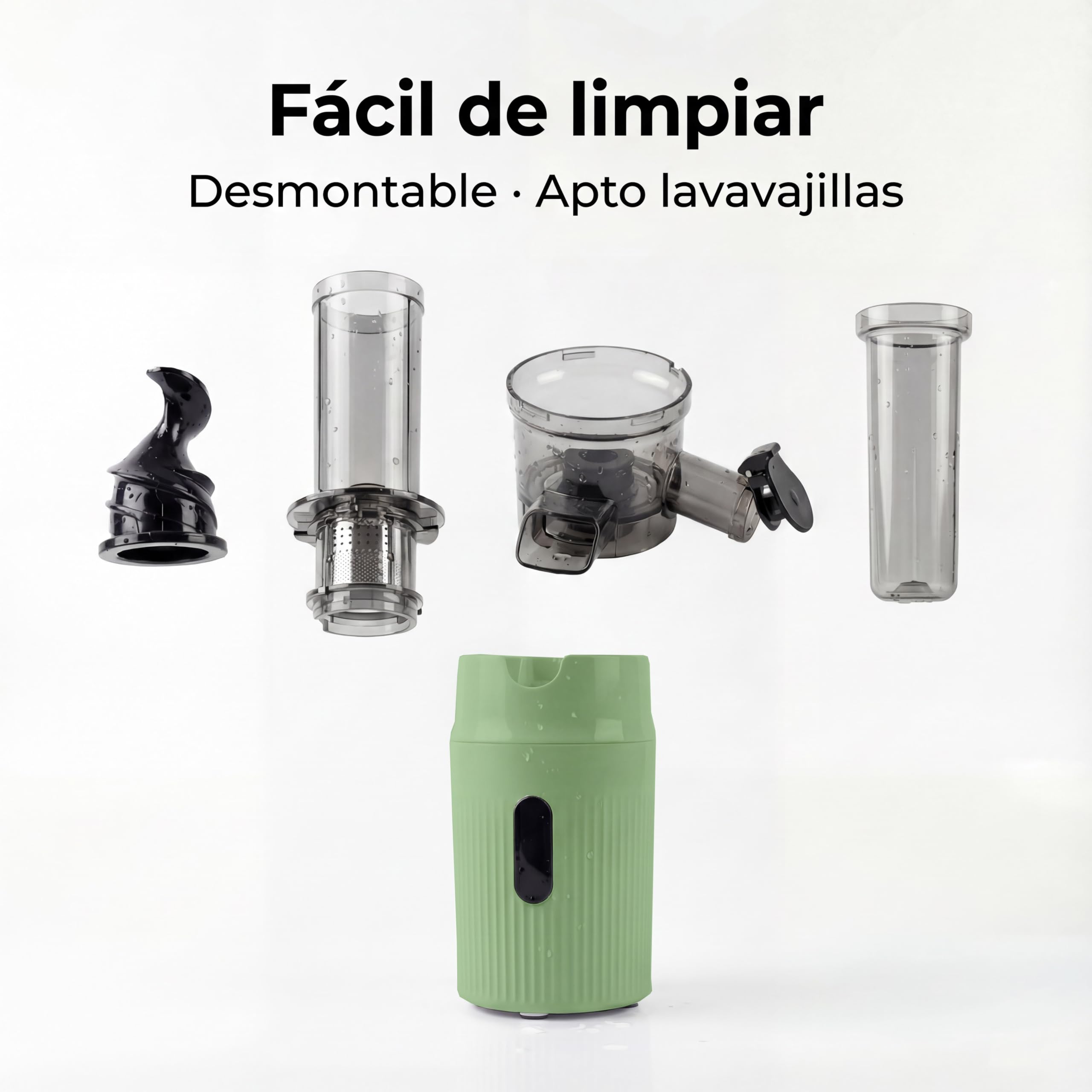 Zuminstant - Spremiagrumi elettrico compatto, spremuto a freddo, ricco di nutrienti, frullatore senza schiuma, salvaspazio, elegante e versatile, per frutta e verdura fresca, 100 W (menta)