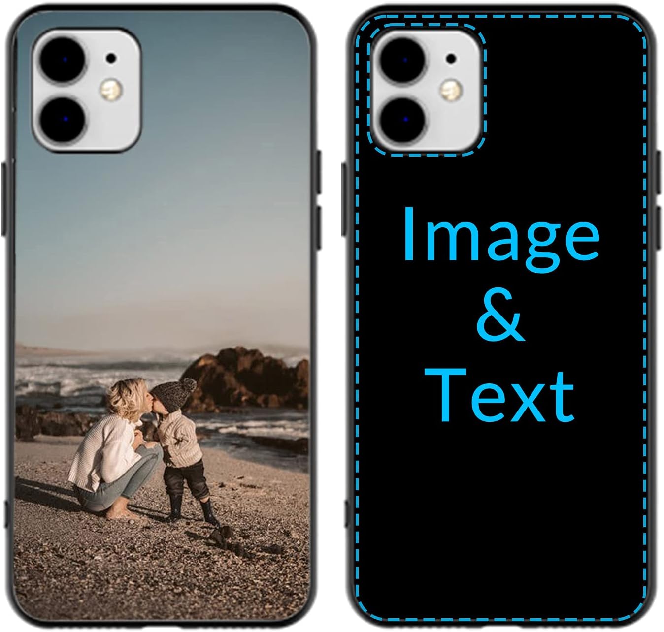 Nsipan Customized Case for iPhone 11 Personalised Gifts Presents for Boyfriend Girlfriend Dad Mom Custom Photo Phone Case Anti-Scratch Bumper Shockproof Drop Protection Phonecase Soft TPU Cover
