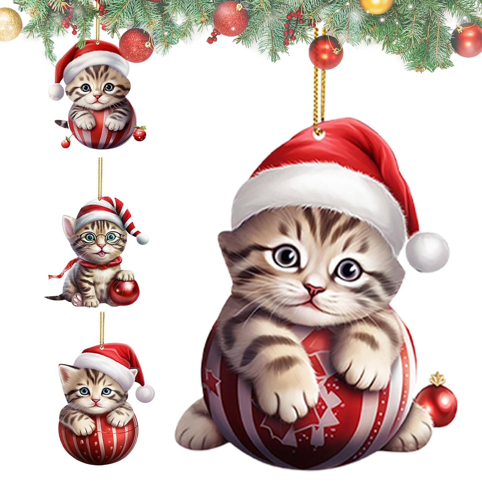 Amazon.co.jp: 猫のクリスマスデコレーション、クリスマスツリー 