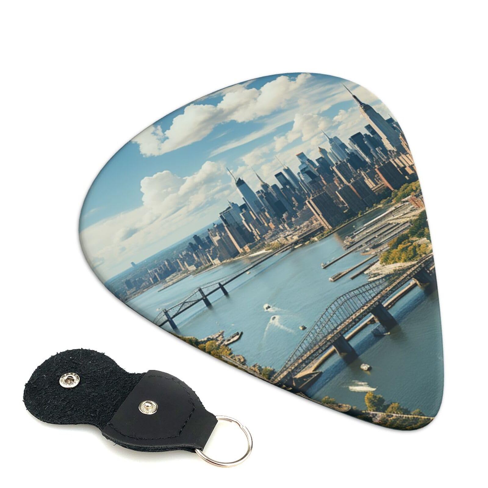 Penthouse Widok na Nowy Jork Manhattan Kostka do gitary przetworników do akustycznej gitary elektrycznej basowej ukulele