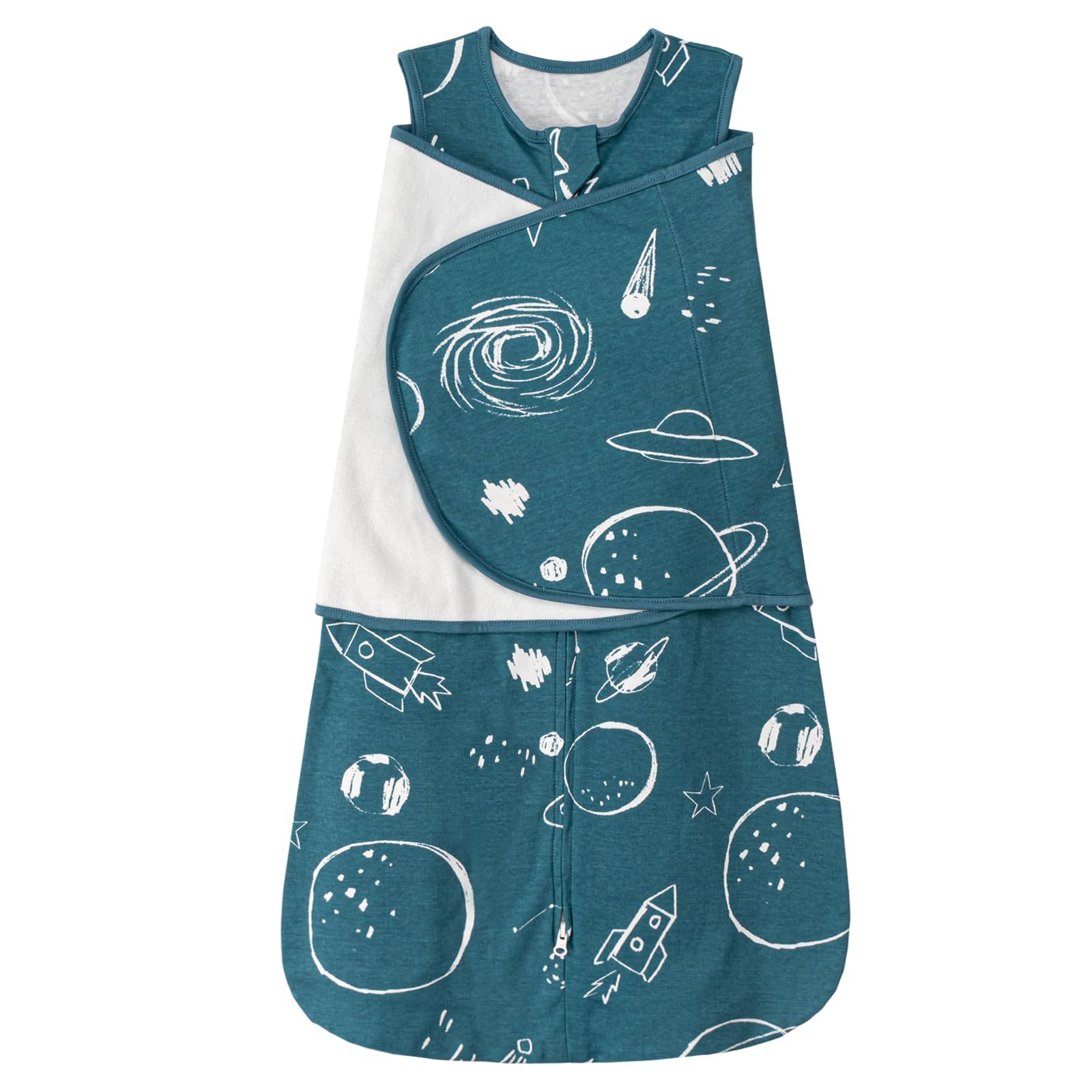 ZIGJOY Newborn Sleeping Bag Swaddle Wrap 1.0 TOG Baby Swaddle Sleeping Bag 100% Cotton Baby Wearable Blanket for New born Infant Boy Girl Grows 0-6 Months