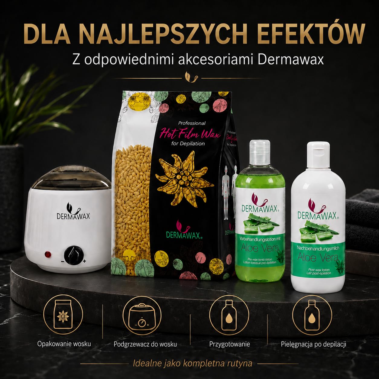 Dermawax Perły woskowe z naturalnego miodu, 1 kg – profesjonalny wosk na gorąco do usuwania włosów bez smug – twarz, brwi, włosy w nosie, nogi, ramiona, bikini i strefy intymne – dla mężczyzn i kobiet