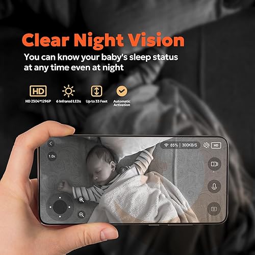 Miniatura 6 de owltron Cámara de seguridad panorámicainclinación para interiores 2K, cámara inteligente para seguridad en el hogar con detección de movimiento,