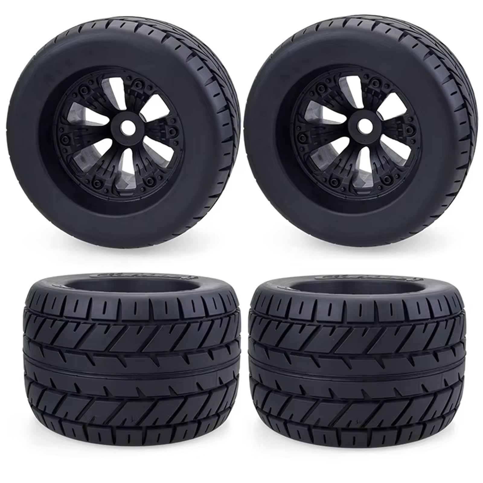 RC Car Repuestos Kit para Traxxas para HSP para HPI para E-MAXX para E-Revo para ZD para Racing 1/8 Truck RC Accesorios para Automóviles 4 Piezas Llantas Y Neumáticos De 165 Mm