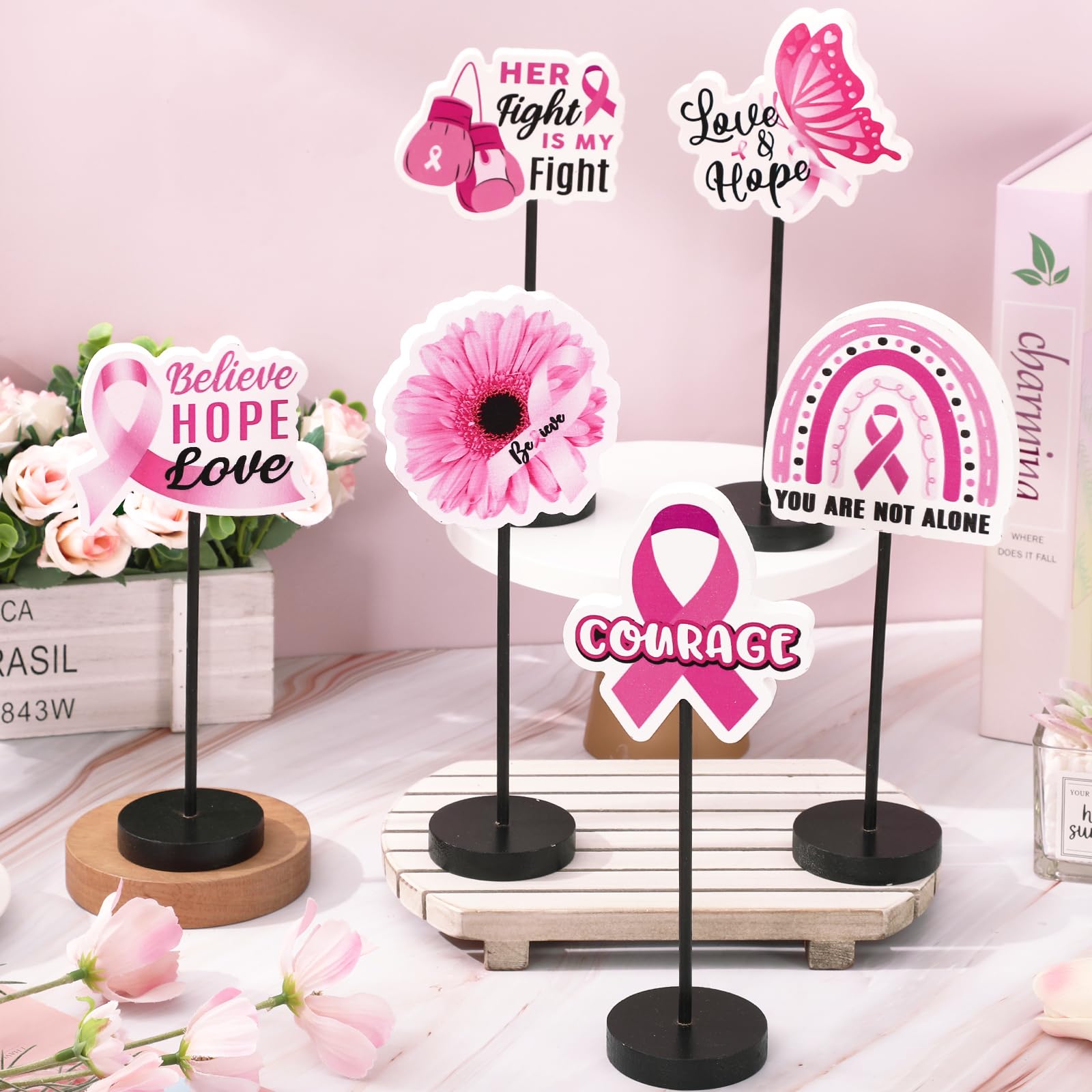 Ruban cancer du sein pour briser l'isolement grâce aux 6 styles de fournitures Whaline