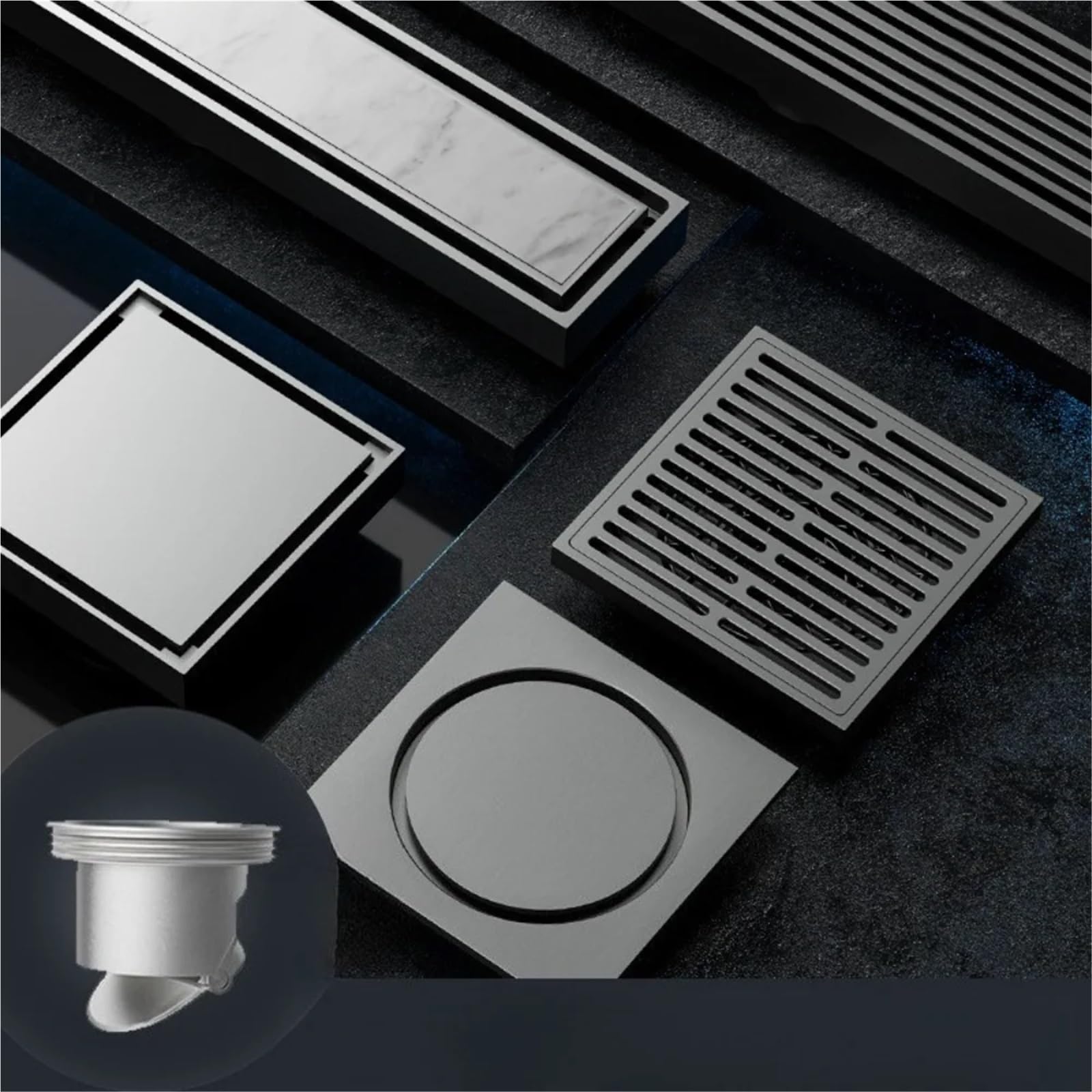 Piletta a Pavimento Scarico a pavimento universale Deodorante Immersione doccia bagno(Style 3)