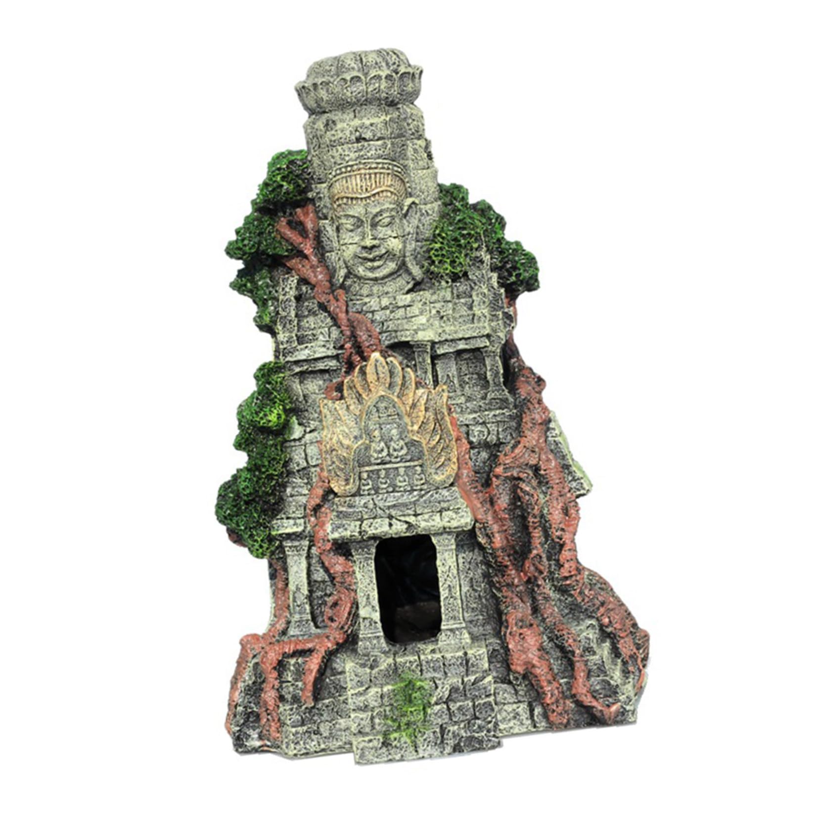 Milisten 1 Pc Statue De Bouddha Décoration D'aquarium Usine Chauffage Aménagement Paysager Réaliste d'un Aquarium Poisson Filet Trousse Enceinte Pince à Épiler Pot Réservoir Air Résine