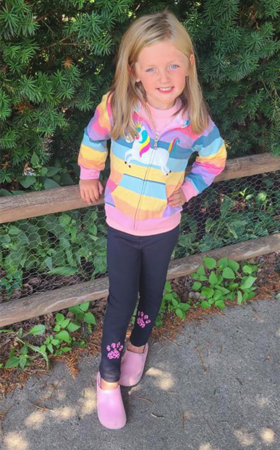 Baby Girl Zip-up Jacket Rainbow Unicorn Cotton Hoodie Sweatshirt Toddler Fall Coat Kids Winter Outfits Outerwear 2t-7t - Image 3