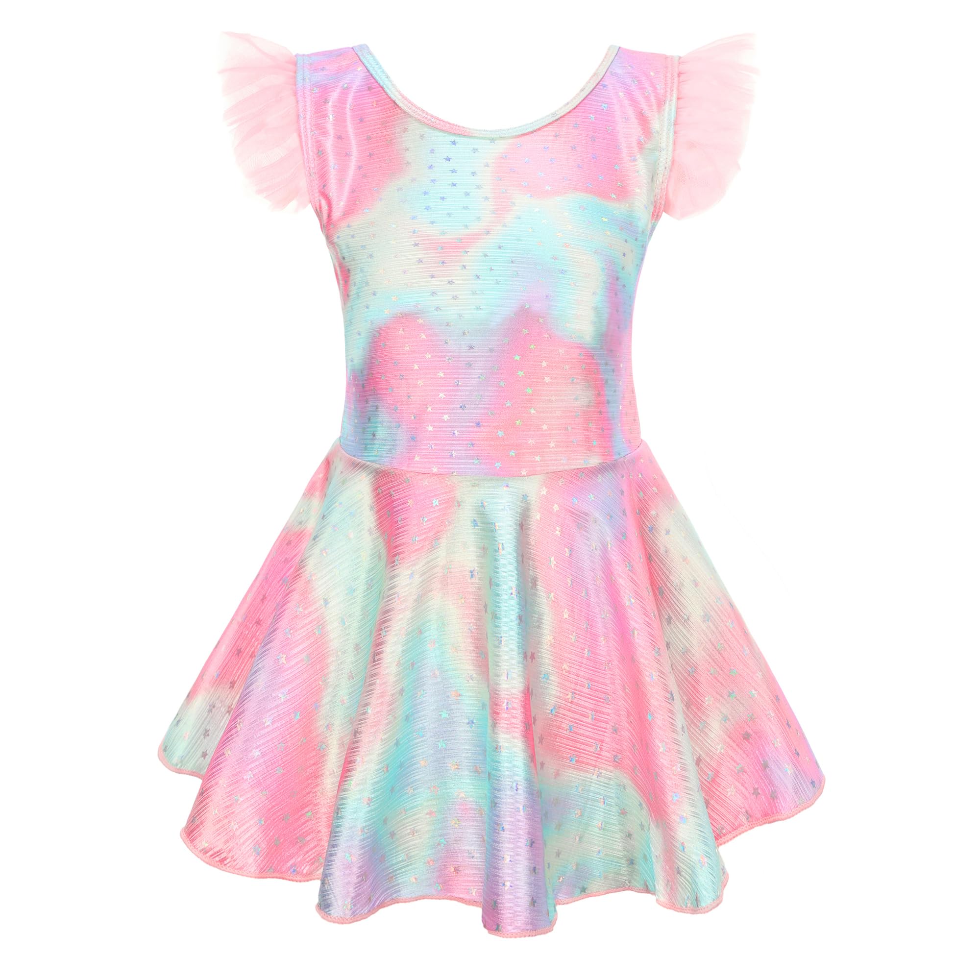 Mecamelon Girl One Piece Swimsuit with Short Modest Beach Swim Dress Printed Skirted Bathing Suit