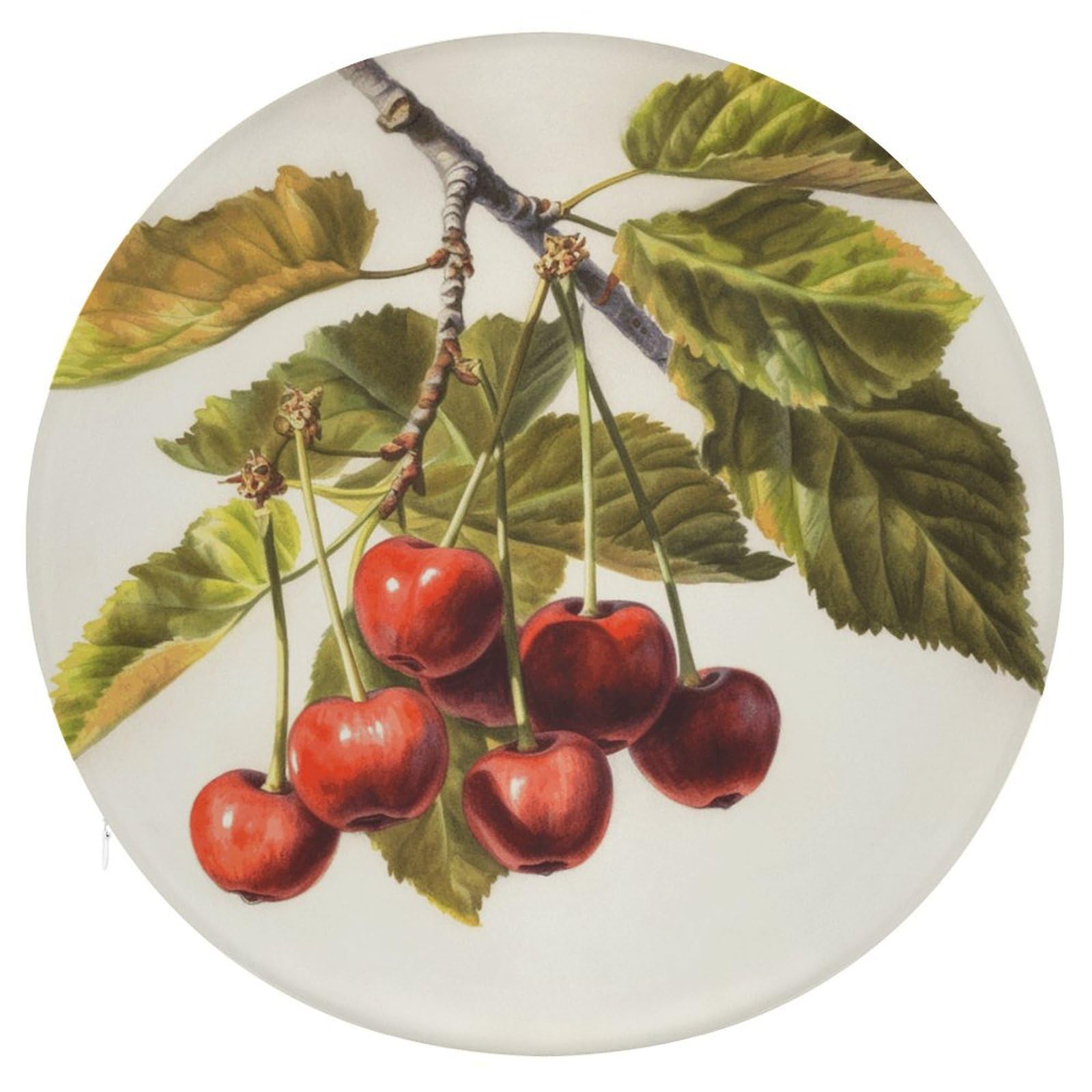 Coussin de chaise rond mousse mémoire de forme 38 cm galette de terrasse Art Cherry