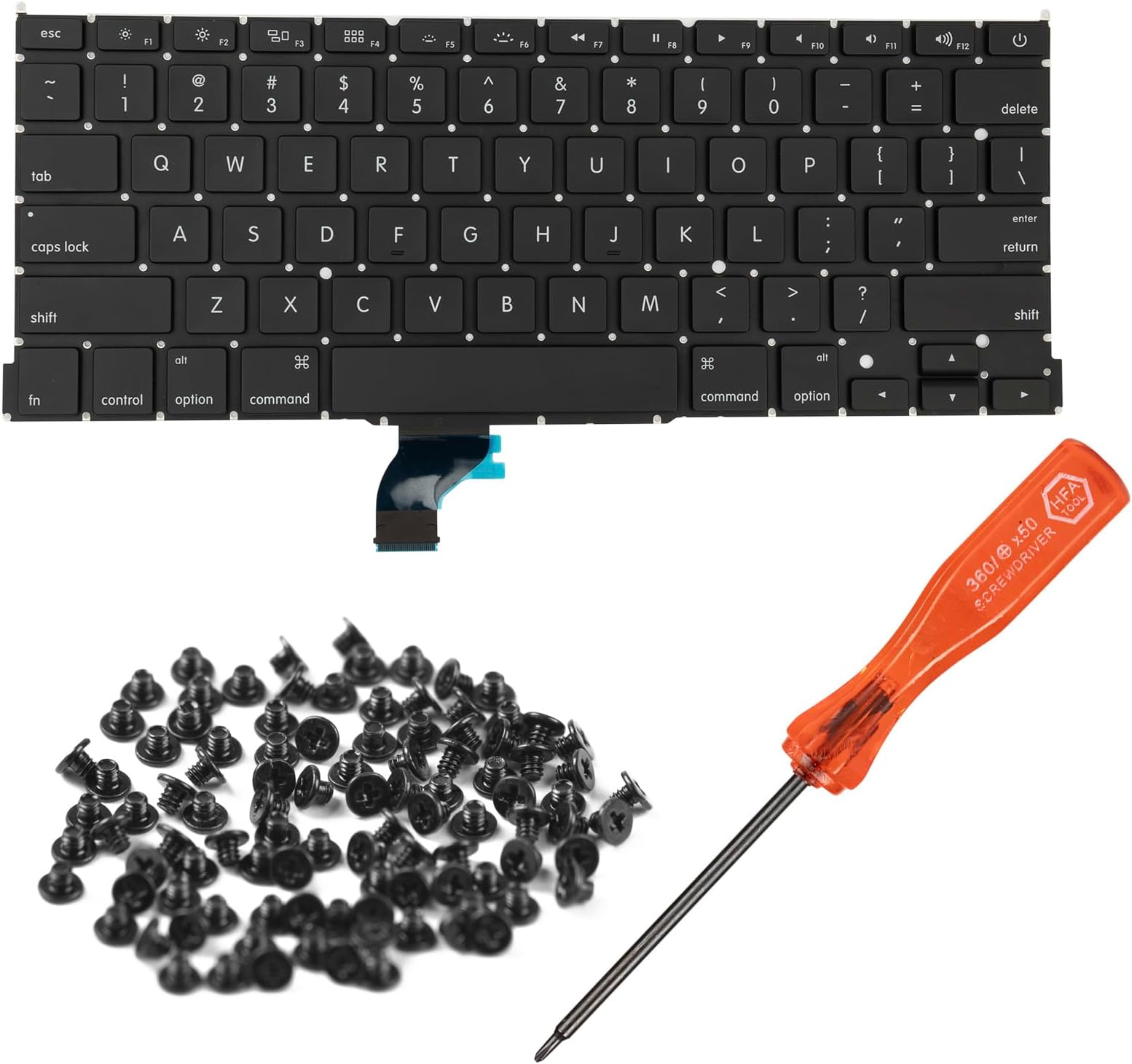 HAWSON US A1502 Keyboard Replacement for MacBook Pro Retina 13" A1502 Late 2013-Early 2015 US Layout with Keyboard Screws and Screwdriver