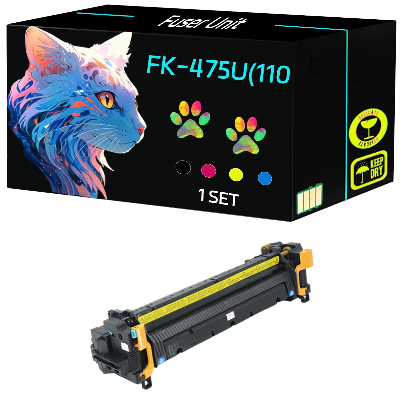 High Yield FK-475U(110V) Fuser Unit Compatible for Copystar CS255 CS305 Printers, Print Clearly (1 Set)