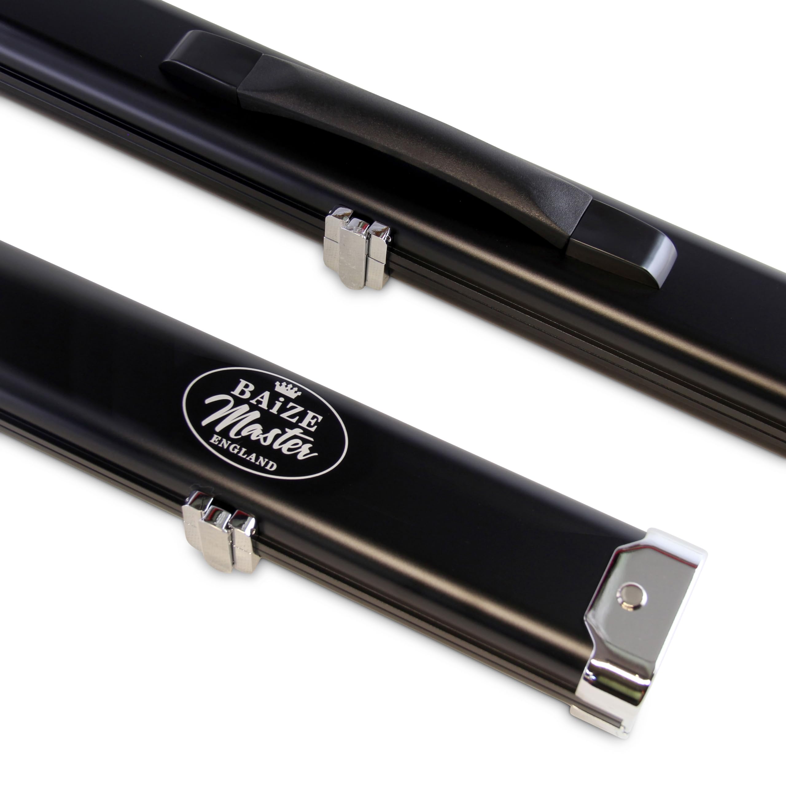 BAIZE MASTER Prestige 1 Piece 2 Slot Luxury Metal Snooker Pool Cue Case - Holds 1 Cue