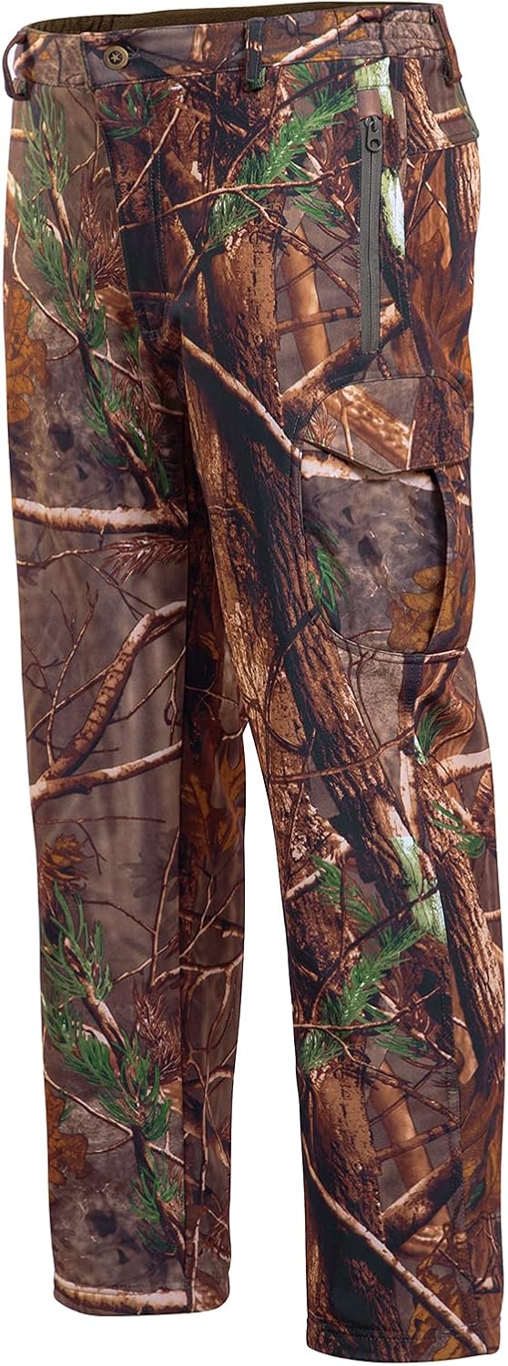 YEVHEV Hunting Pants for Men Camouflage Clothing Gear Windproof Fleece Lined for Winter