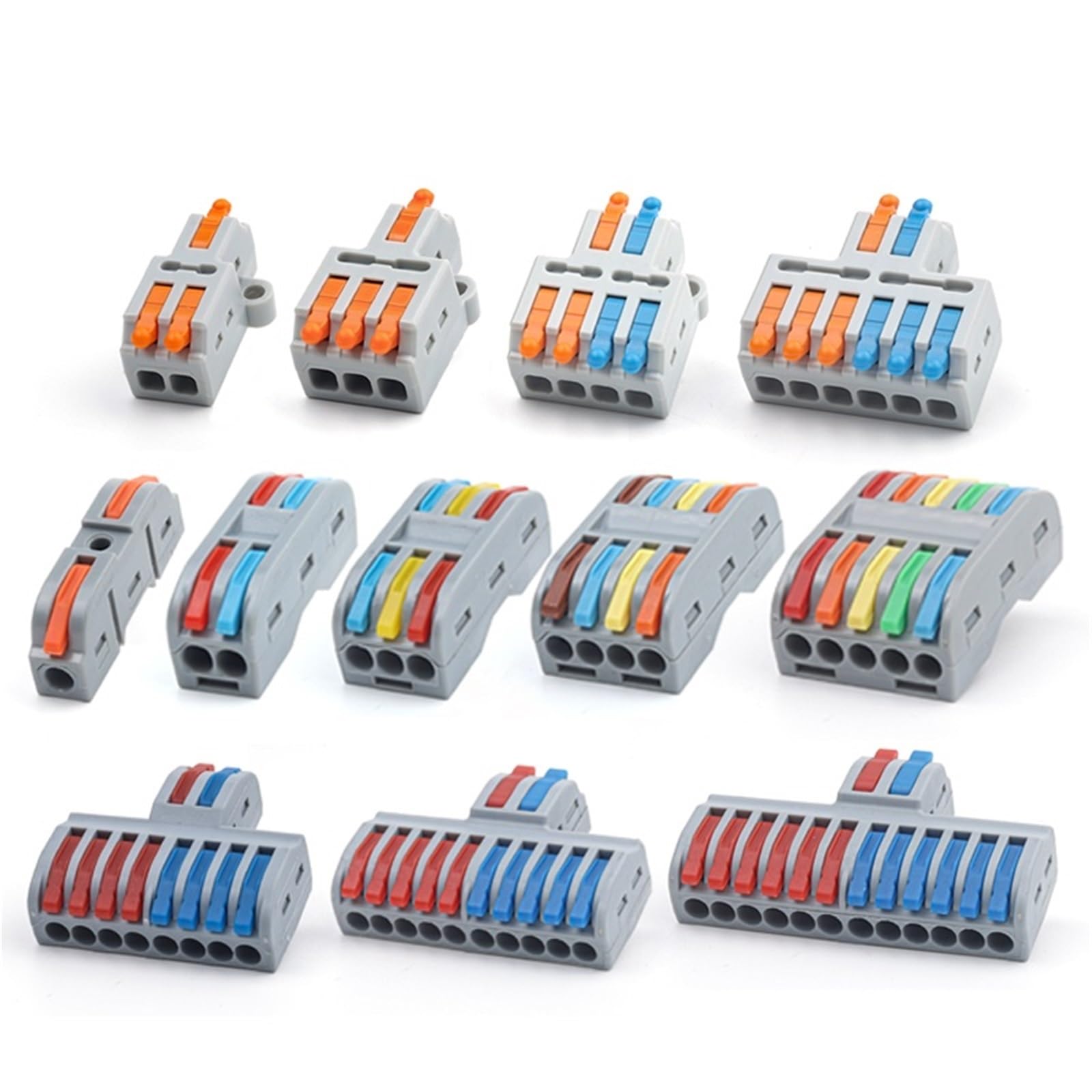 Bloque de terminales eléctricos con palanca SPL para empalmes de cables sin herramientas 8