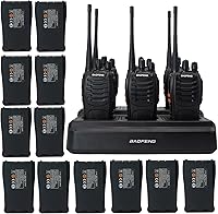 Vista 4 de BAOFENG BF-888S Walkie Talkies recargables para adultos, radios bidireccionales de mano de largo alcance con auricular y micrófono, Walkie Talkie