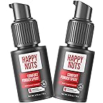 Happy Nuts Comfort Powder Spray Deodorant For Men: Anti-Chafing Sweat Defense, Odor Control, Aluminum-Free, Perfect Stocking Stuffer Gift for Men\'s Private Parts 2.75 oz (2 Pack), Original Scent