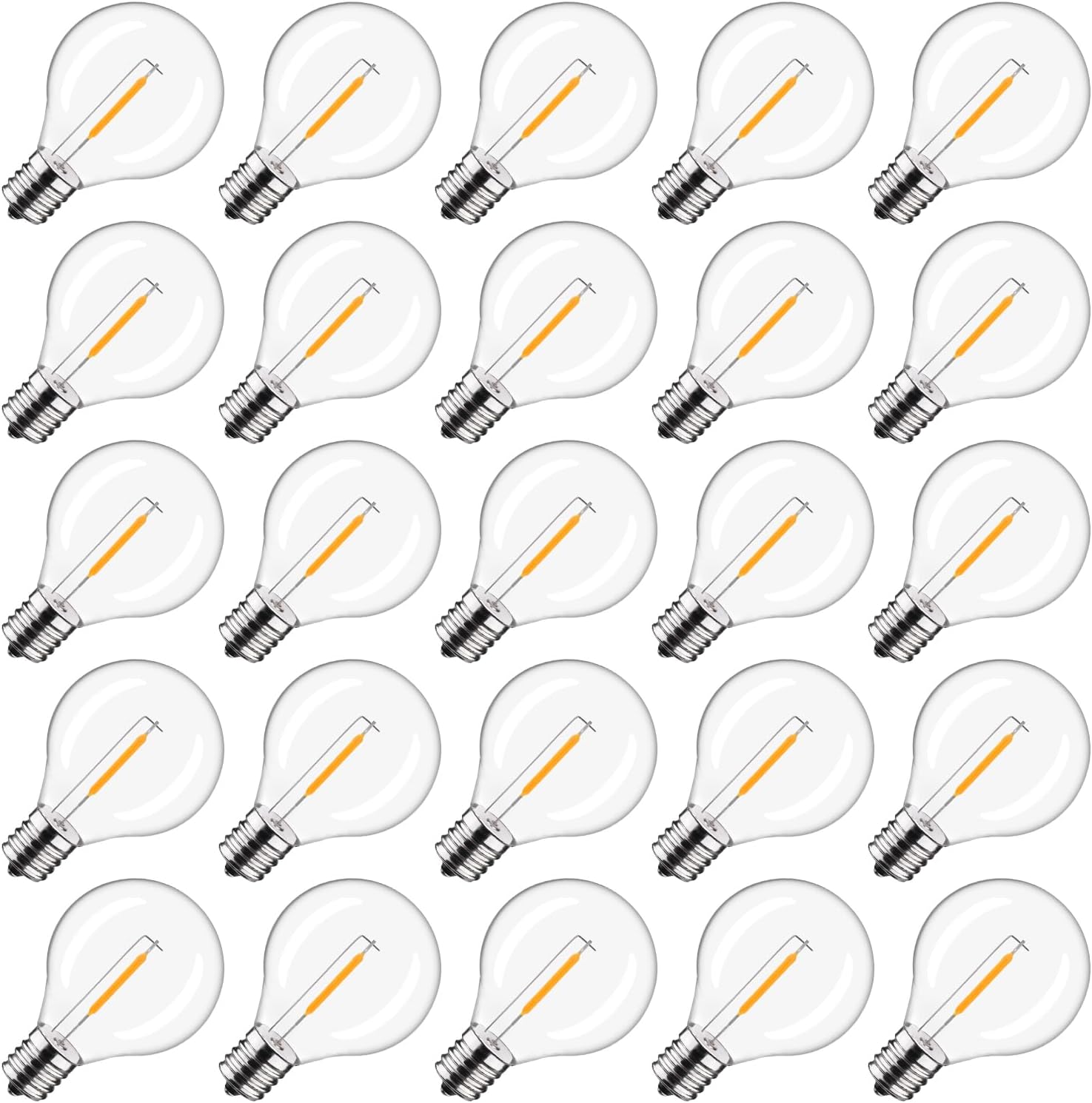 FUTIME Plastic C7/G40 Replacement LED Light Bulbs 0.6W Equivalent to