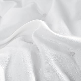 White Cloud Quilt King Size Bedding Set with Pillow Sham, Puffy Cozy Lightweight Bedspread Coverlet, Soft Cute Bed Cover for All Season - 3 Pieces, 104x90 inches