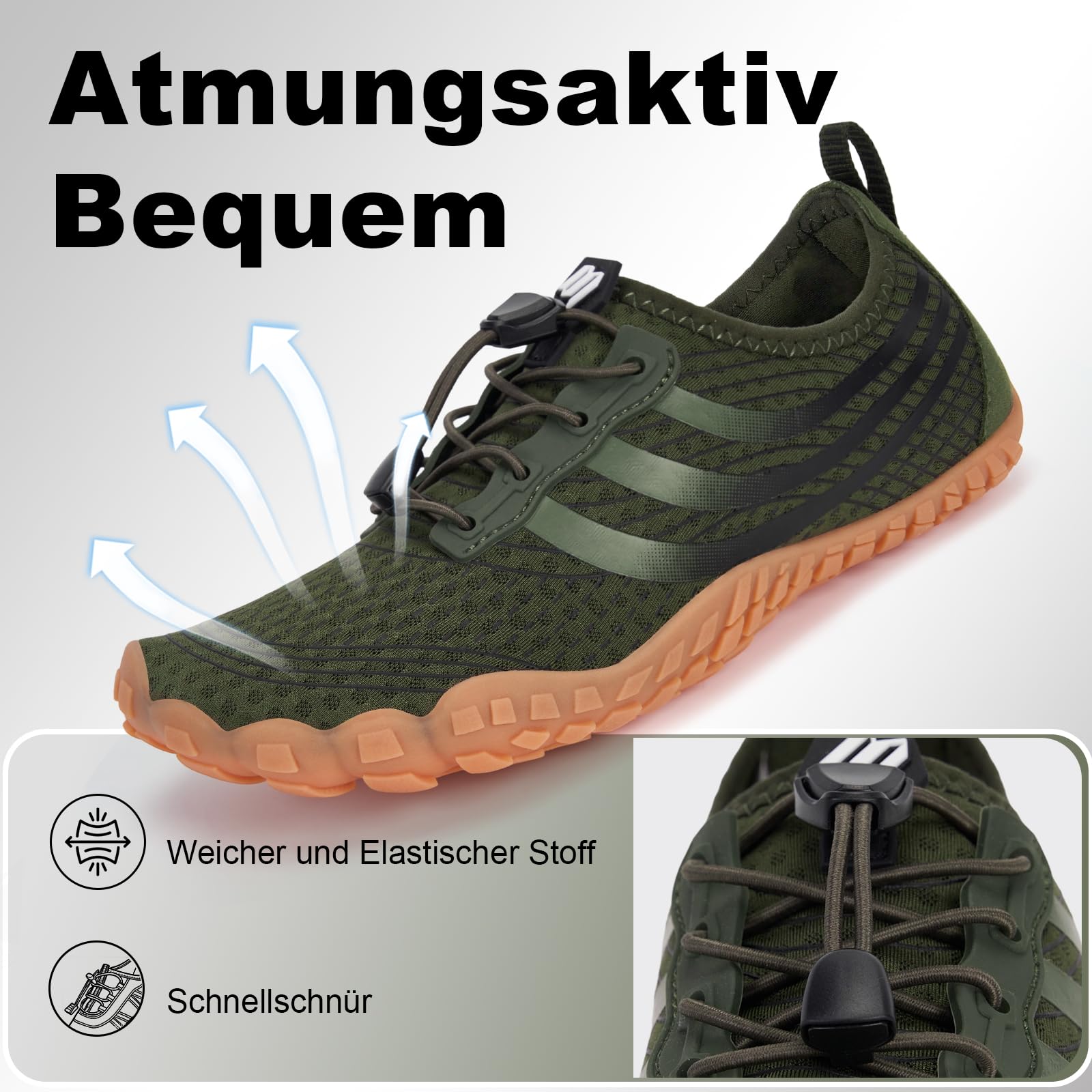 Chaussures de randonnée pieds nus pour homme et femme - Chaussures aquatiques professionnelles pour la randonnée, la plage, les voyages, large zone des orteils, zéro chute, antidérapante, respirante