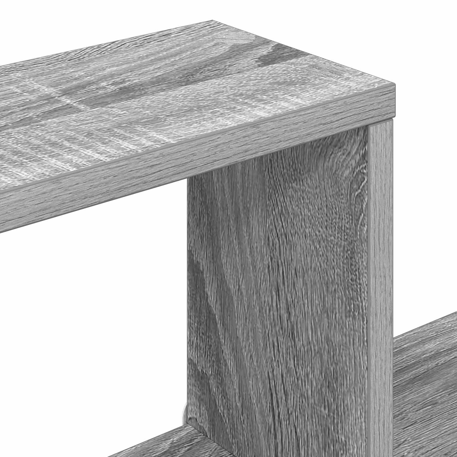Wandregal Wandhalterung Grau aus Holzwerkstoff 91,5 x 15 x 76 cm rechteckiges Wandboard platzsparend für Wohnzimmer Schlafzimmer Büro mit viel Stauraum und einfacher Montage