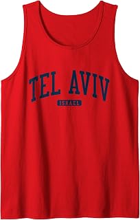 Tel Aviv Israel Israel College University Style Navy Tank Top